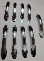 9 Top Knobs Art Deco TK213PC Sydney Flair Pull 5″ C-C Polished Chrome NO Screws