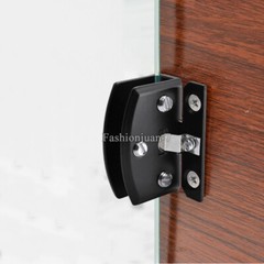 8PCS Zinc Alloy Glass Cabinet Hinges Display Wine Cabinet Door Hinge No Drilling