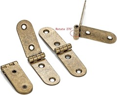 20 Pieces Antique Bronze Brass Mini Hinges Hardware for Wooden Jewelry Box,Je…