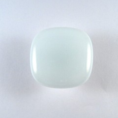 Cotton White Glass Cabinet Knob – Colormax (118 colors) Rounded Square White