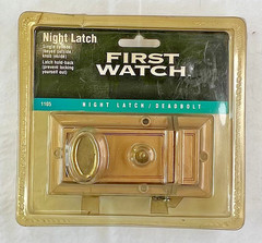 FIRST WATCH 1105 Single Cylinder Rim Night Latch with Thumbturn and Hold-Back