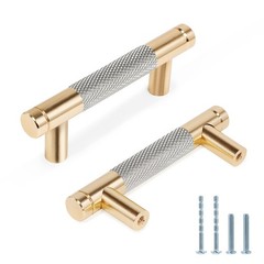 Zernmiarder 12-Pack Knurled Cabinet Pulls 3.5″ Metal Door Handles Kitchen Dr