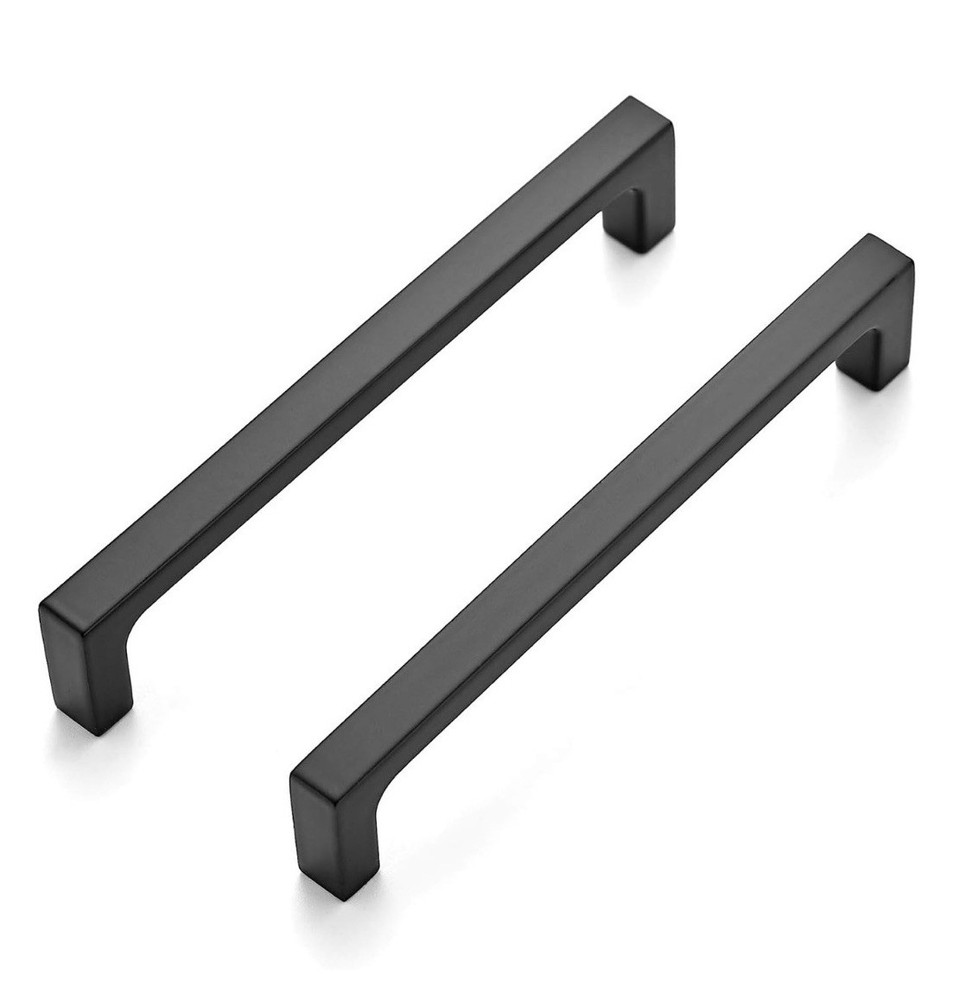Ravinte Matte Black Metal Cabinet Bar Pulls, 30 Pack, 5in C-C, Screws