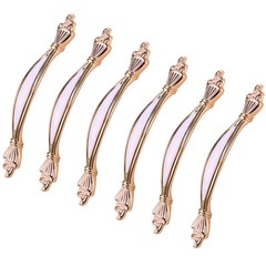 Cabinet Door Handles 6-PCs Zinc Alloy European Style Dresser Drawer Pulls