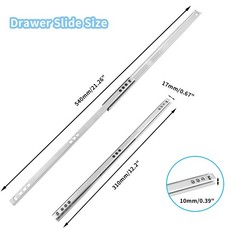 2 Pcs Drawer Slides, 12/310mm Metal Ball Bearing Side Mount Drawer Slide, Two…