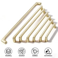 10 Pack Brushed Gold Cabinet Handles 5 Inch 128mm Kitchen Drawer Pulls