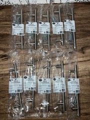 Lot Of 10 Villa Valentina No. 14, 6-5/16” Center to Center Nickel Drawer Pull