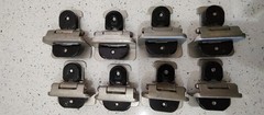 Lot of 8 Demountable 1/2″ Overlay, Satin Nickel Hinges