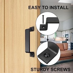 6.1″ Barn Door Handles – Gate Pulls for Wooden Fences Shed 6.1″ -2pcs(black)
