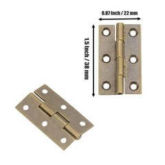 Mcredy Small Hinges for Wooden Box,1.5 Inch Mini Hinge with Mounting Screws B…