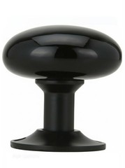A29 Porcelain Rim Lock Door Knob Set 2 1/4″ Black Powder Coat Finish