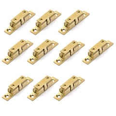 10 PCS 35mm Brass Furniture Cabinet Door Dual Ball Roller Catch Latch Tool