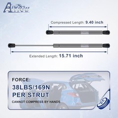 16 Inch 38LB/169N Gas Shock Strut Spring Lift Support for Snugtop Camper Shell