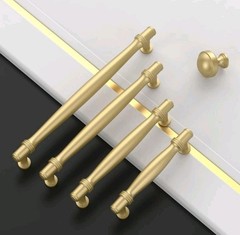 Asidrama 8 Pack 6.3” Brushed Gold Cabinet Pulls Kitchen Drawer Handles