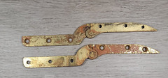 Pivot Hinge Knife Edge Solid Brass Drop Lid Desk Restoration Or Build Antique 7″
