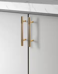 Sapphire Delta Series 3-3/4″ Modern Textured Gold Cabinet Handle/Pull Pack Of 10