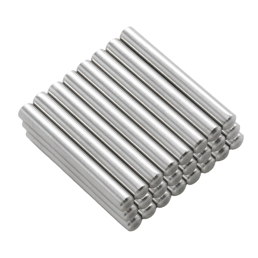 24 PCS 6x50mm 1/4×2 Inch Dowel Pin 304 Stainless Steel Pegs Silver Tone