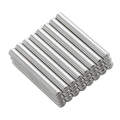 24 PCS 6x50mm 1/4×2 Inch Dowel Pin 304 Stainless Steel Pegs Silver Tone