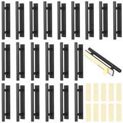 30 Pack Adhesive Cabinet Handles 6 Inch Self Stick Drawer Door Pulls Plastic