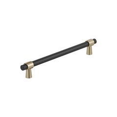 Amerock Mergence 12 inch (305mm) Center-to-Center Matte Black/Golden Champagn…