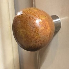 (28) Cabinet Knob Drawer Pulls Round Stone Brown Variegated 1.25″ Jose Regueiro
