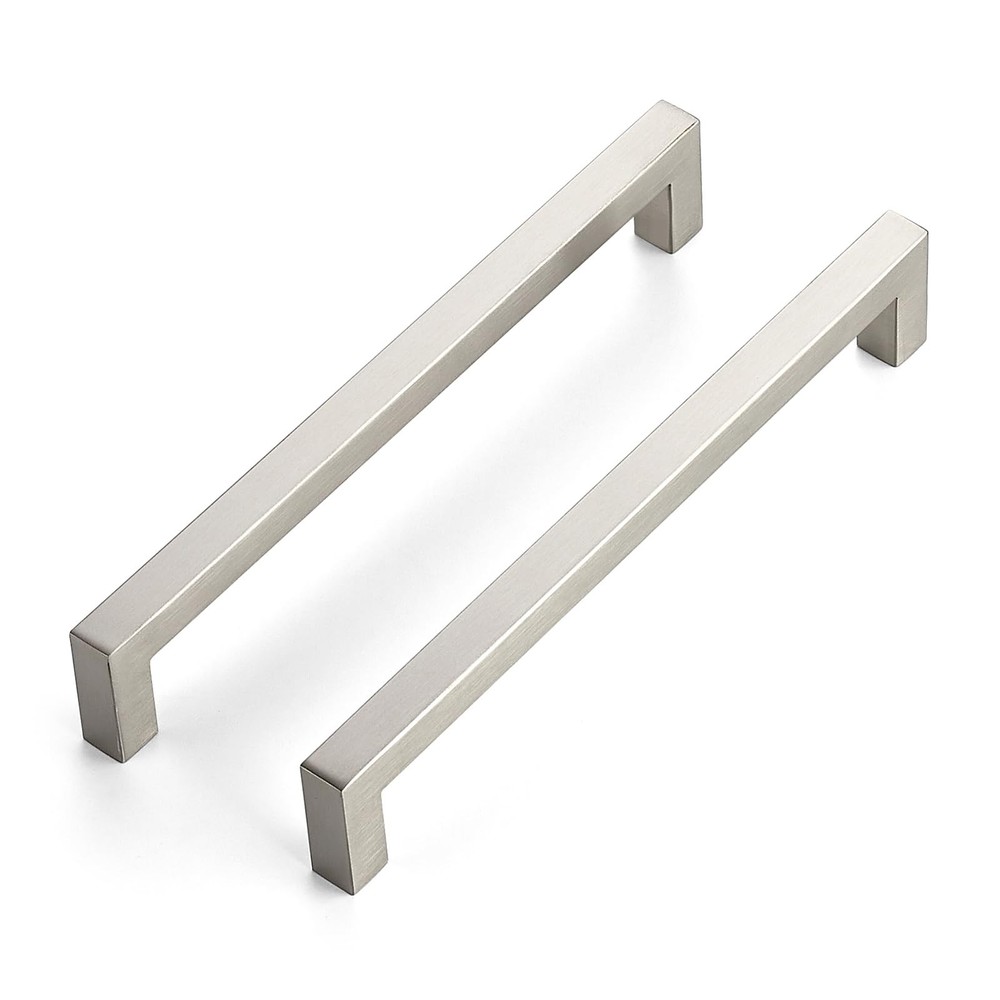 4 Pack Cabinet Handles Brushed Nickel Pulls 7-1/2 Inch Stainless 192mm Center