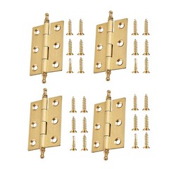 4 Packs Decorative Solid Brass Kitchen Cabinet Hinges Furniture Cupboard 2.5inch