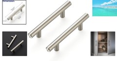 Elegant 5” Stainless Steel Cabinet Handles – 30 Pack Brushed Nickel Pulls