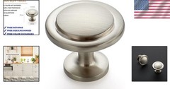 30 Pack Brushed Nickel Cabinet Knobs | Round Shape