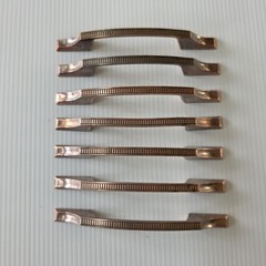 Lot of 7 Vtg Amerock Hardware Pulls Copper Color Metal Ribbed 3″ Center 1960’s
