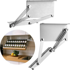 2 Pcs Pull down Rack Hinges under Cabinet Hinges for Spice Knife Coffee Pod Stor