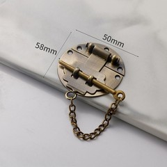 6PCS Retro Hardware Lock Buckles Zinc Alloy for Wooden Jewelry Boxes 50 58mm