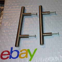 2 pc Euro Bar Cabinet Handle (1/2-in Dia), 5.38-inch Length, 3-inch Hole Center