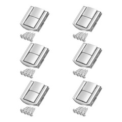 uxcell 6pcs Toggle Catch Lock, 1.2″ x 1″ Hasp Lock Latch x 1″, Silver