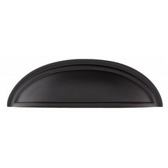 Emtek 86123US19 3 in. Center to Center Cup Cabinet Pull, Flat Black