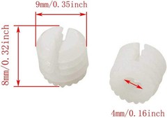 20PCS Plastic Dowel Inserts and Mounting Screws for Hinges