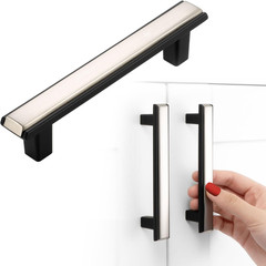 Nickel and Black Cabinet Pulls Brushed Nickel and Matte Black Kitchen Cabinet Ha