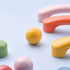Colorful Ceramic Cabinet Pull Knob Kids Drawer Wardrobe Door Furniture Hardware