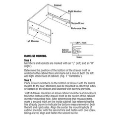 Drawer Slide Kit – Replace Drawer Track Hardware – Self-Closing Design –Fits Mos