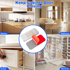 12 Pack Ultra Thin Cabinet Door Magnets, Heavy Duty Adhesive Magnetic Catch for