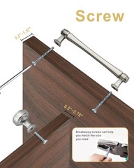 10 Pack 3.75 Inch (96mm) Hole Center Brushed Satin Nickel Cabinet Pulls – Sol…