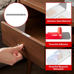 16 Pack Magnetic Cabinet Door Catch, No Drill Ultra Thin Stainless Steel Cabinet