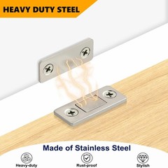 Cabinet Magnetic Catch 8 Pack,Ultra Thin Stainless Steel Door Catch Latch for…