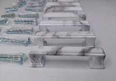 Marble Look Metal Kitchen Or Bathroom Cabinet Or Drawer Pulls Set Of 10