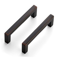 25 Pack 4 Inches Oil-Rubbed Bronze Solid Kitchen Cabinet Handles – Slim
