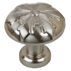 GlideRite 1-1/8″ Dia Round Snowflake Cabinet Knob Satin Nickel – 87420-SN-1