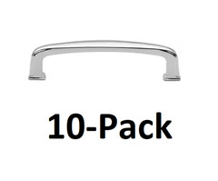 *10-Pack* GlideRite 3-3/4 in Center-to-Center Polished Chrome Deco Cabinet Pulls