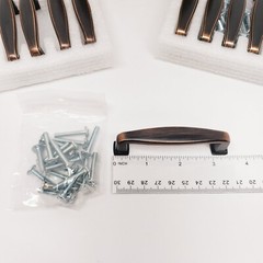 10 Pack Koofizo Square Foot Cabinet Arch Pull Oil Rubbed Bronze 3″ 1817-76