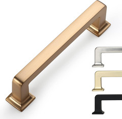 6 Pack 3.75 Inch Cabinet Handles Champagne Bronze Pulls Kitchen Hardware Gold Cu