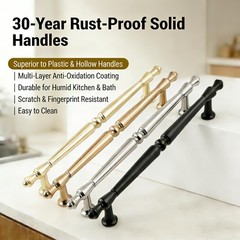 10 Pack 5 Inch Champagne Bronze Cabinet Handles & Drawer Pulls, Brushed Champ…